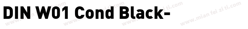 DIN W01 Cond Black字体转换